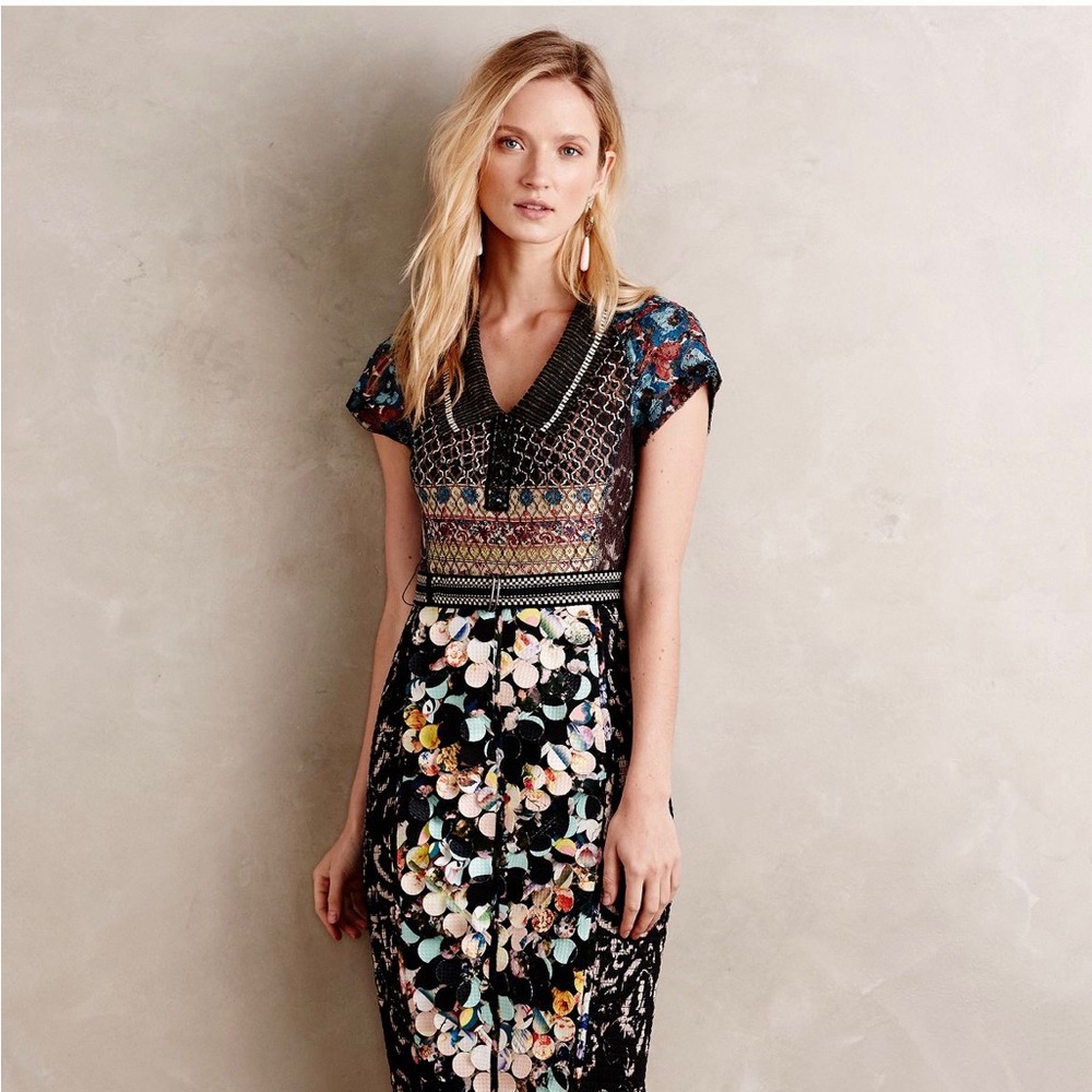 Byron Lars Margot pencil Anthropologie dress size 0